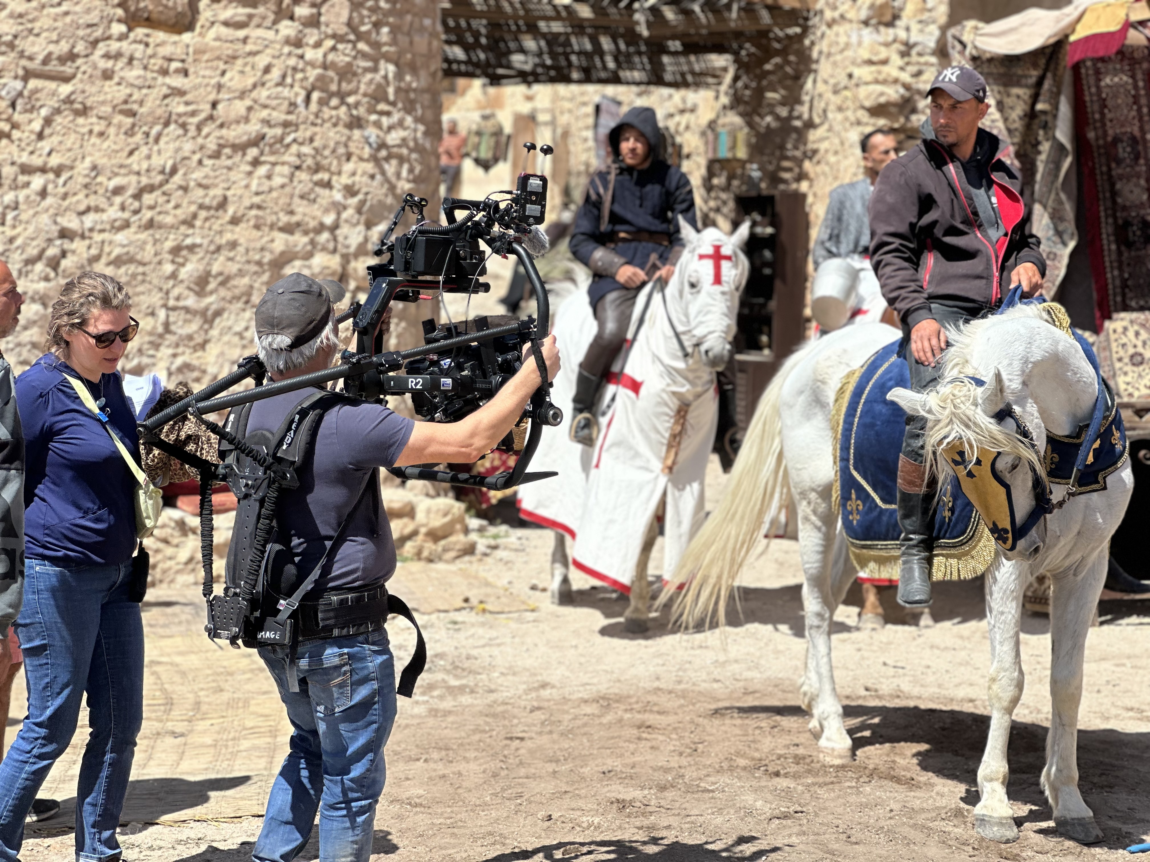 Plateau de tournage en action